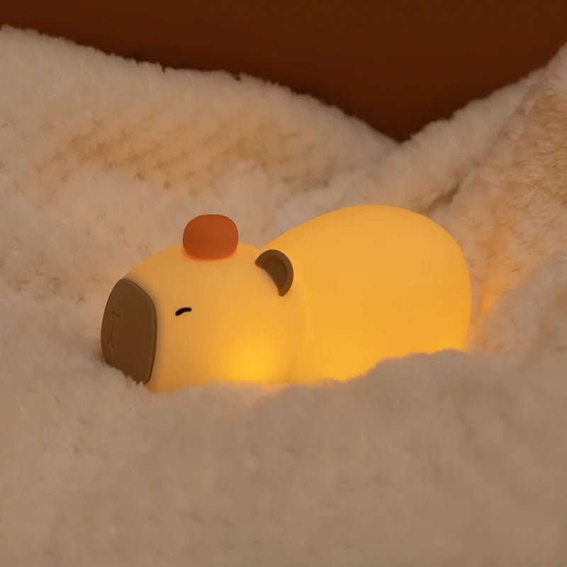 LED Night Light Capybara Silicone Lamp