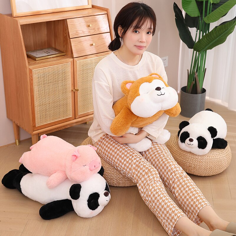 Lying Animal (Shiba Inu Dog/Pig/Panda) Pillow Plush Toys 30-60cm