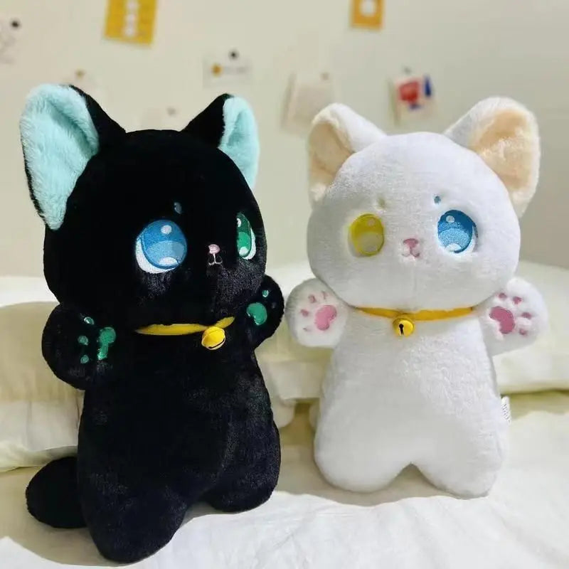 Cute/Kawaii Cat Plush Toys 25cm -Black/White