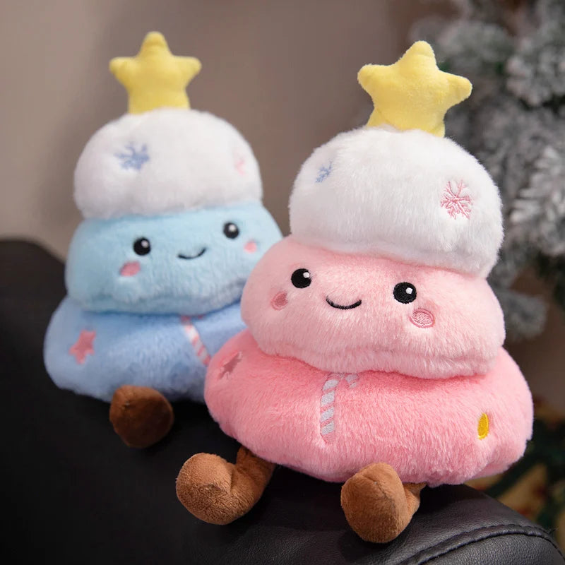 Christmas (Tree) Plush Toys 25cm - Pink/Green/Yellow/Blue