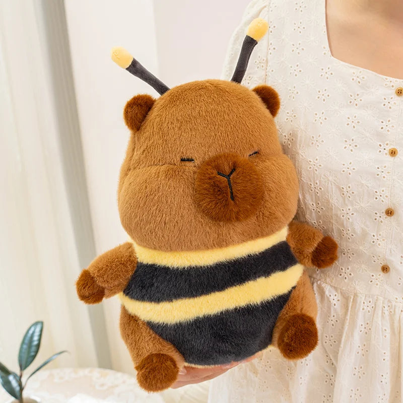 Cute Chubby Capybara Bee/Turtle Hybrid Plush Toys 23/30cm