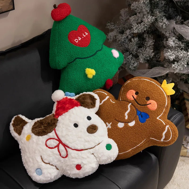 Christmas (Tree/Dog/Gingerbread Man) Plush Toys and Plush Keychains 15cm