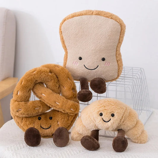 Cute Food Series(Croissant/Pritzel/Bread) Plush Toys 18-20cm