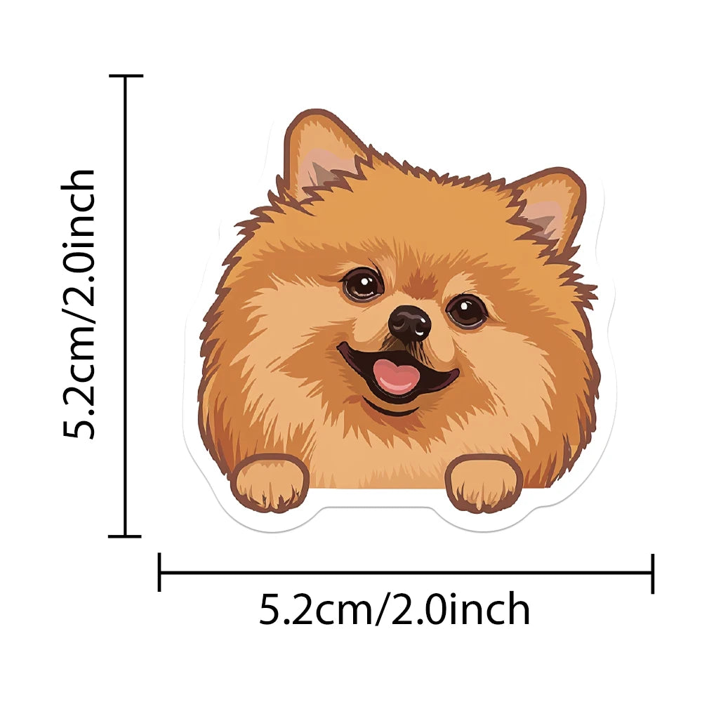 50 pcs Cute/Kawaii Dog (Pomeranian) Stickers