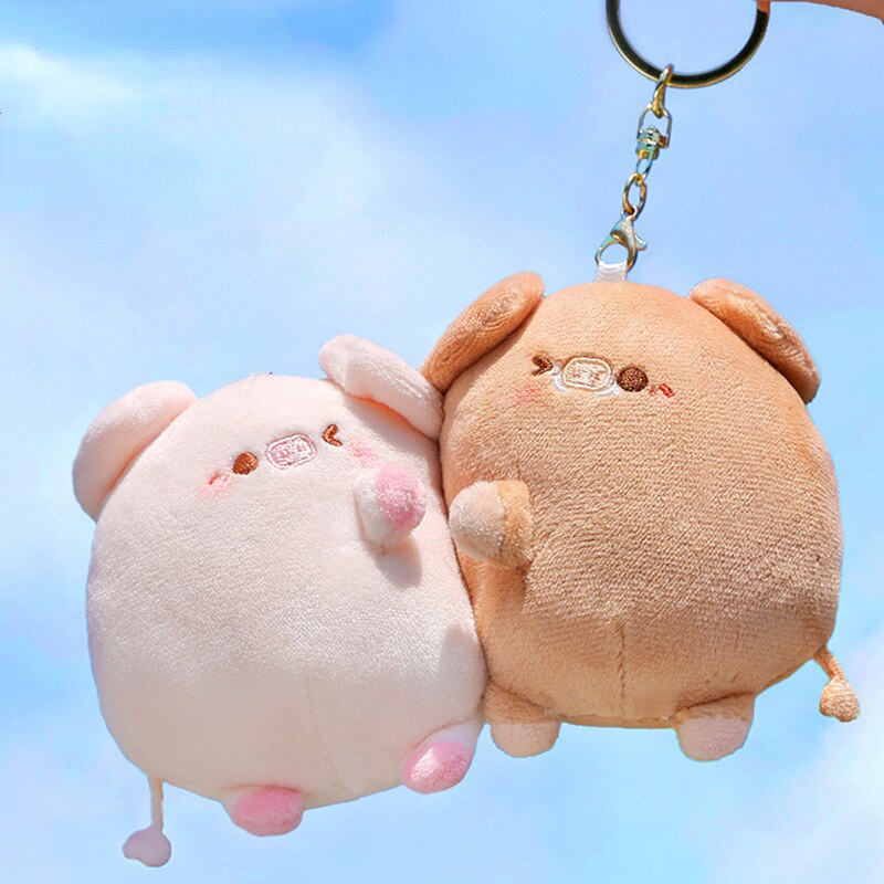 Magnetic Couple Pig Plush Keychains 2Pcs