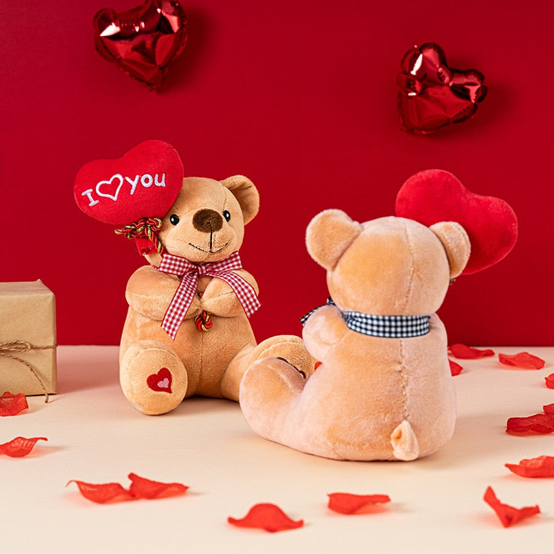 Teddy Bear Holding "I Love You" Heart Plush Toys 18cm