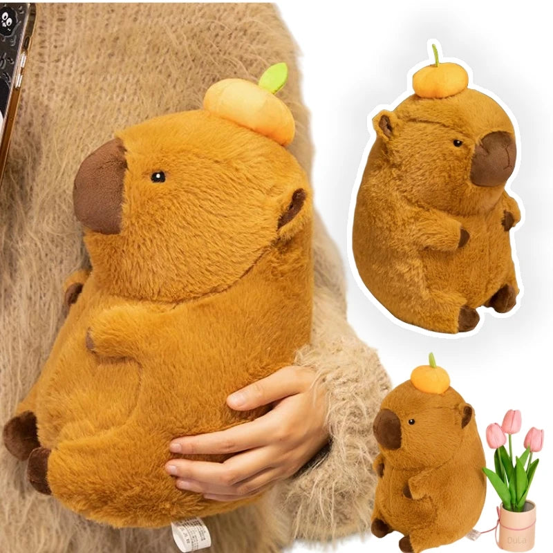 Cute Capybara With Persimmon Plush Toys 40cm/60cm