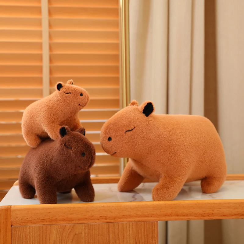 Cute Capybara Plush Toys 20/26/36cm -Dark Brown/Light Brown