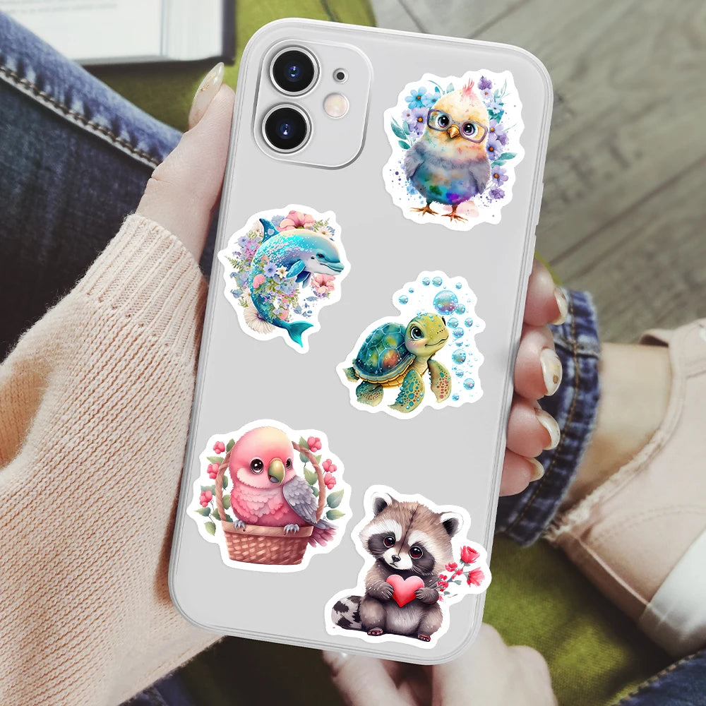 50 pcs Cute/Kawaii Animal Stickers