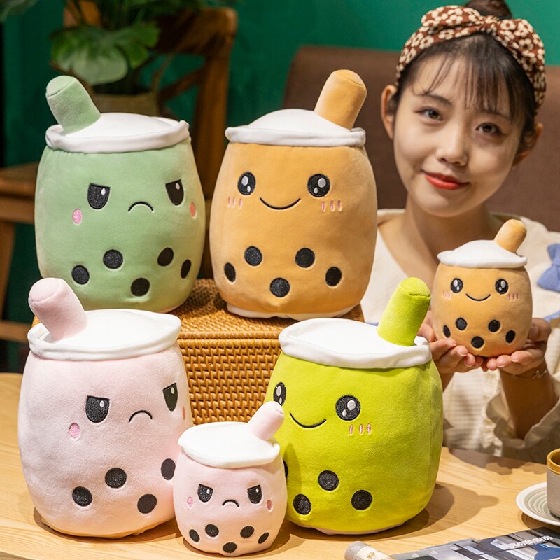 Reversible Bubble Milk Tea Plush Toys 15cm/25cm