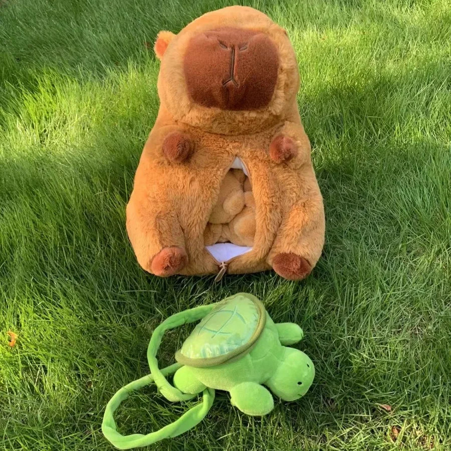 Capybara Mother With 4 Babies Plush Toys