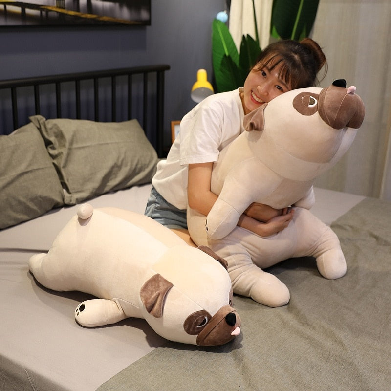 Lying Pug Dog Pillow Plush Toys 55/65/75/90cm