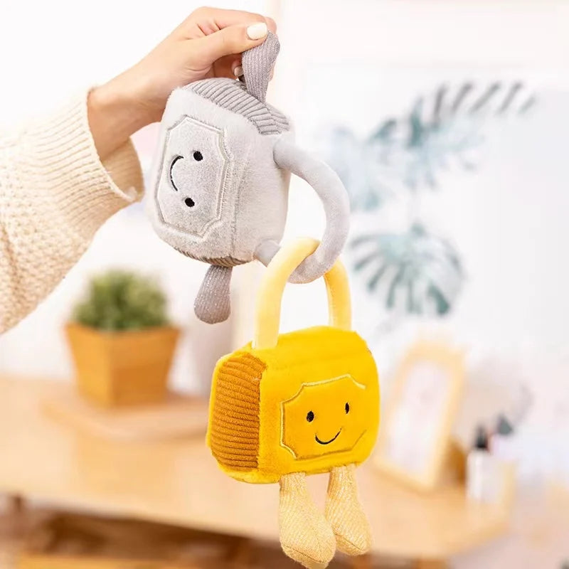 Cute Grey and Yellow Two Locks Plush Toys