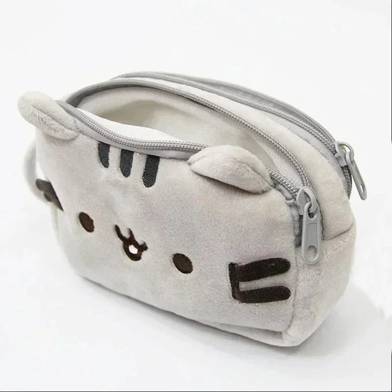 Cute/Kawaii Grey Cat Pencil Plush Bag - 2 Styles