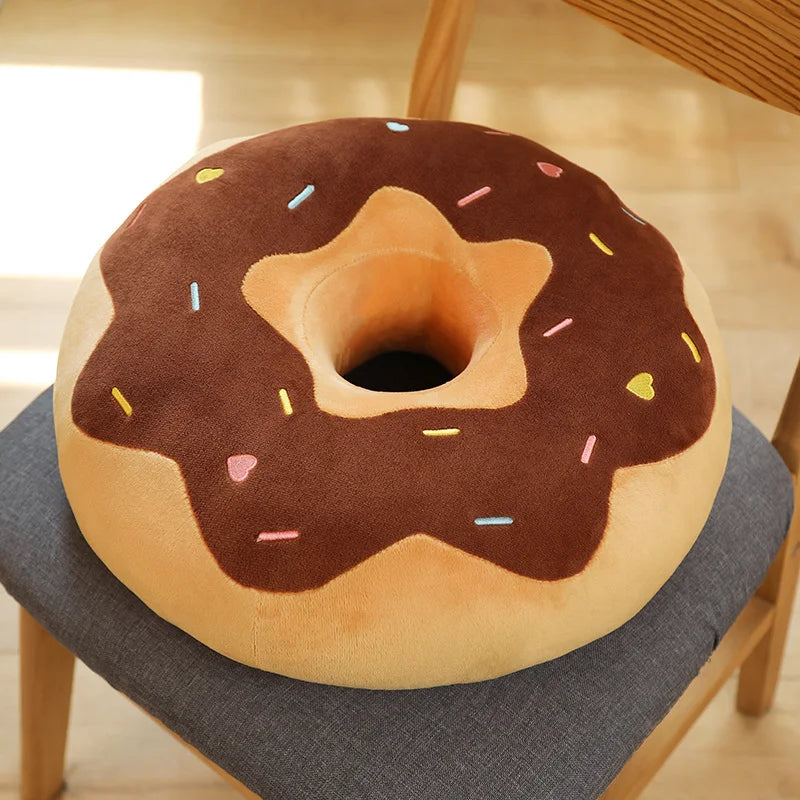 Donut Plush Pillow Toys 38/58cm - Blue/Brown/Pink/White