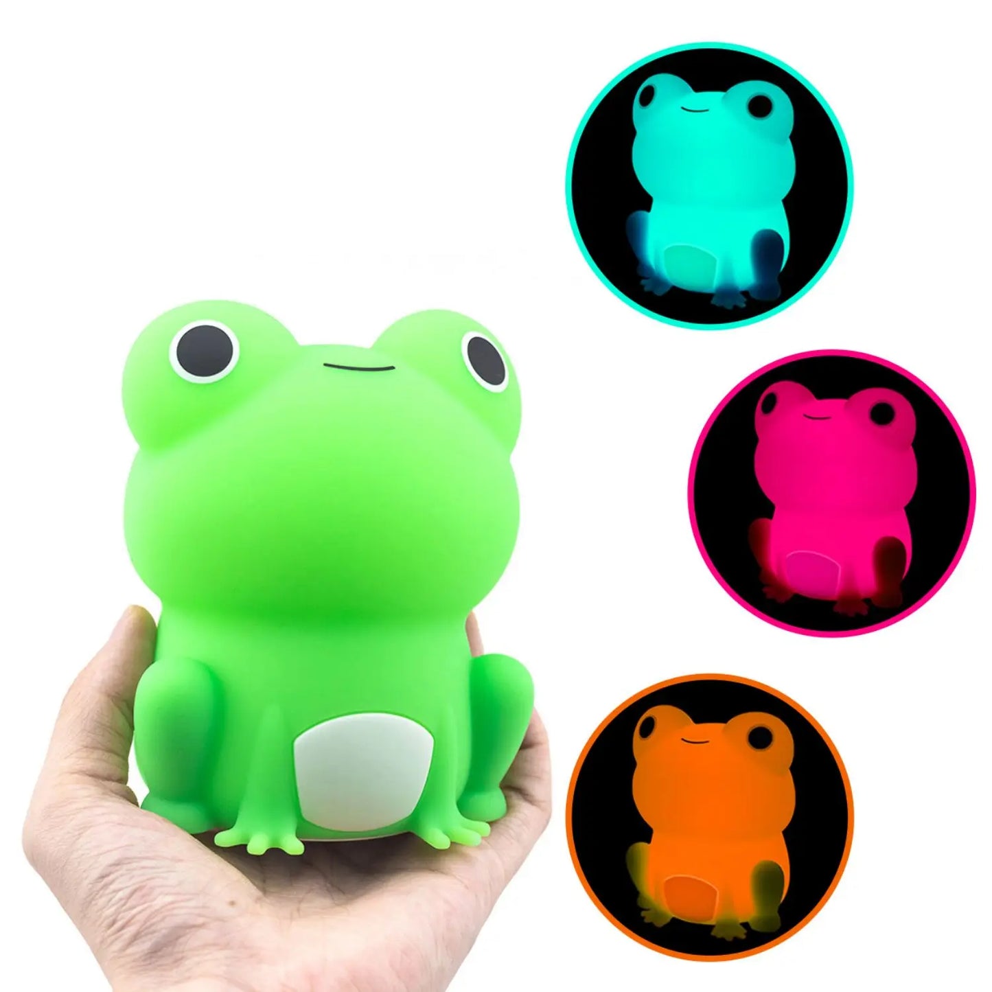 LED Night Light Frog Silicone Lamp