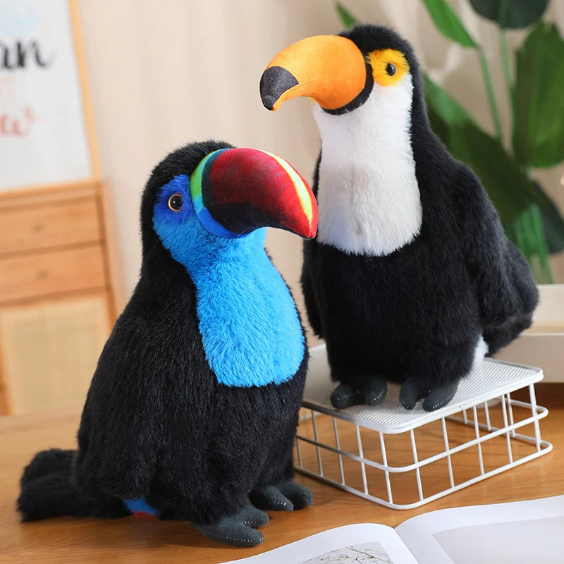 Bird (Toucan) Lifelike Plush Toy 20/30/40cm - Yellow/White/Red/Blue