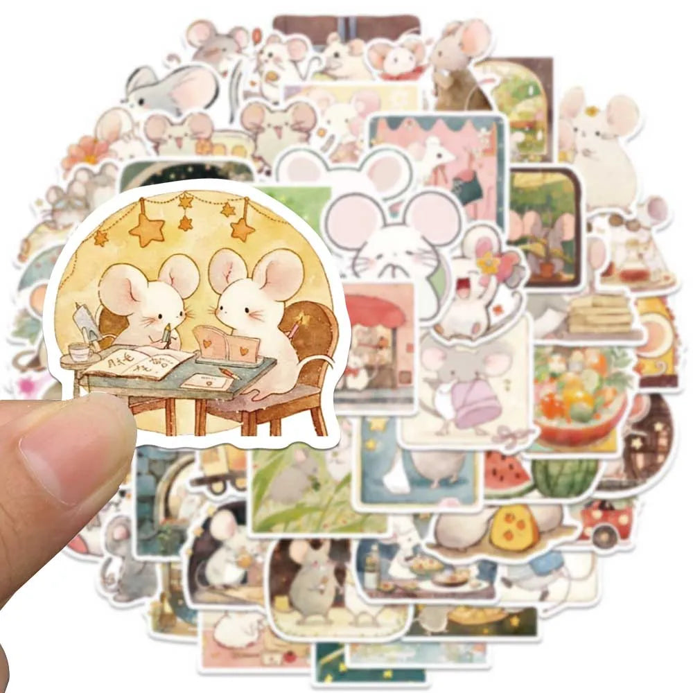 50 pcs Cute/Kawaii Mouse/Mice Stickers