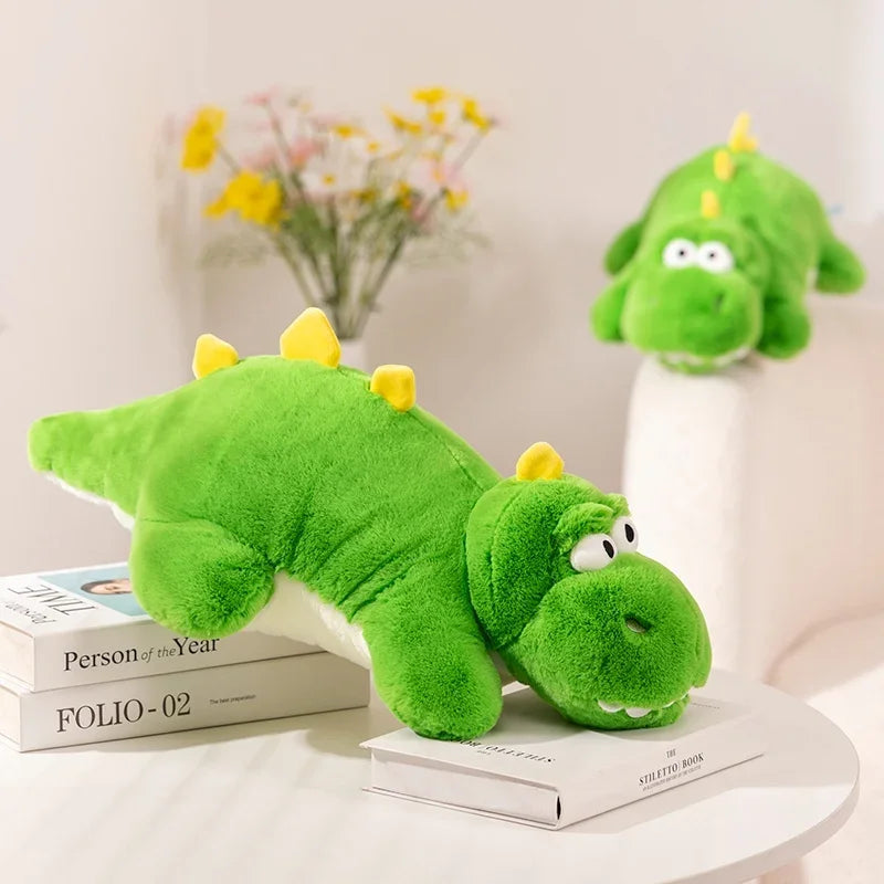 Lying Green Dinosaur Plush Toys 53cm