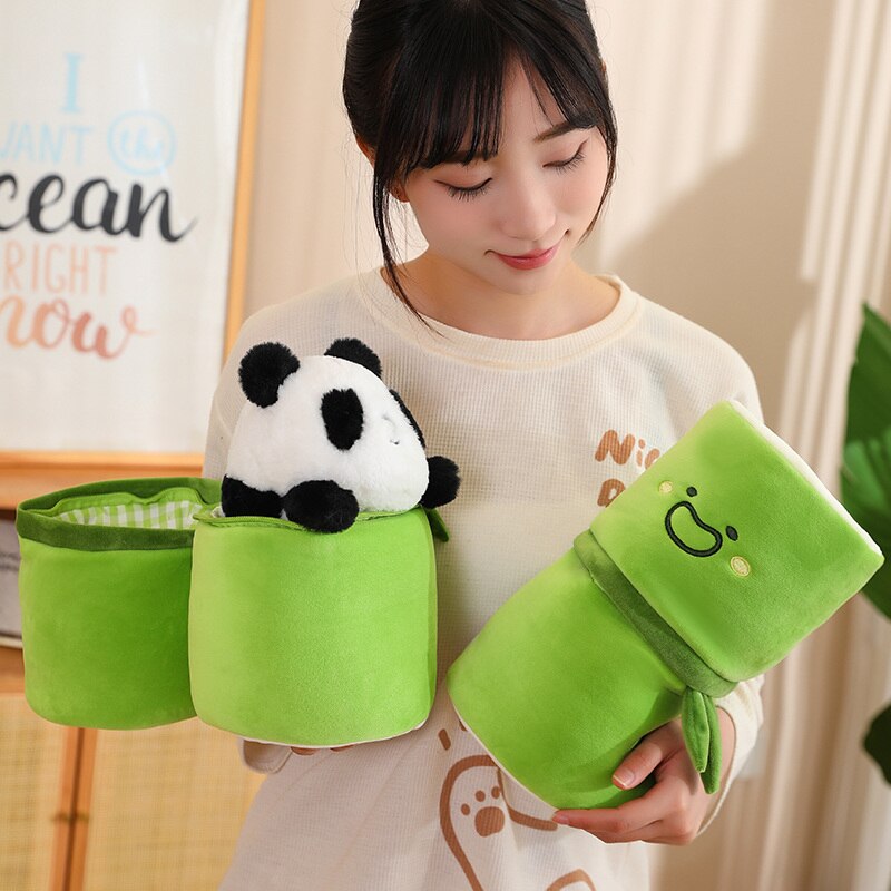 Panda and Bamboo Plush Toys 23cm