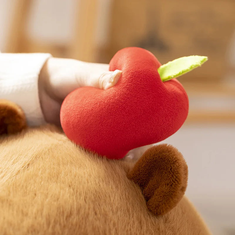 Cute Capybara With Fruit Plush Toys 30/40/50cm Or Round Capybara Plush Pillow Toys 30cm