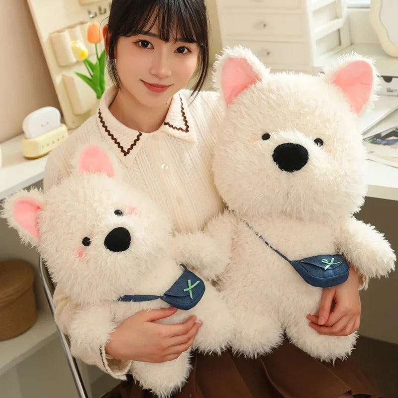 Dog (West Highland White Terrier) With Bag Plush Toys 22/35/45cm