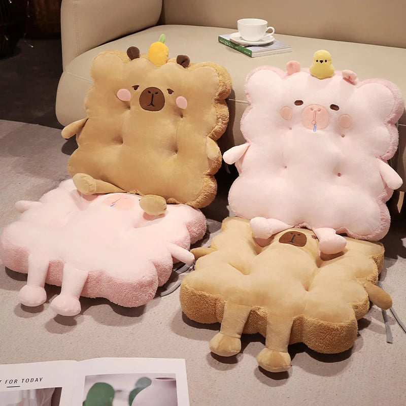 Cute Capybara Cushion Plush Toys 40cm - Brown/Pink