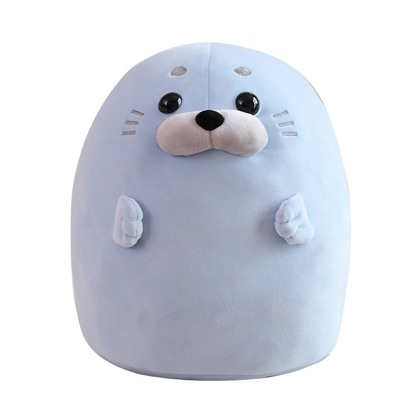 Round Seal Plush Toys 30cm/40cm - Blue/White