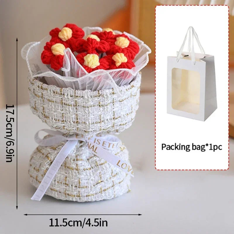 Cotton Rope Handmade Flower Mini Bouquets -5 Styles