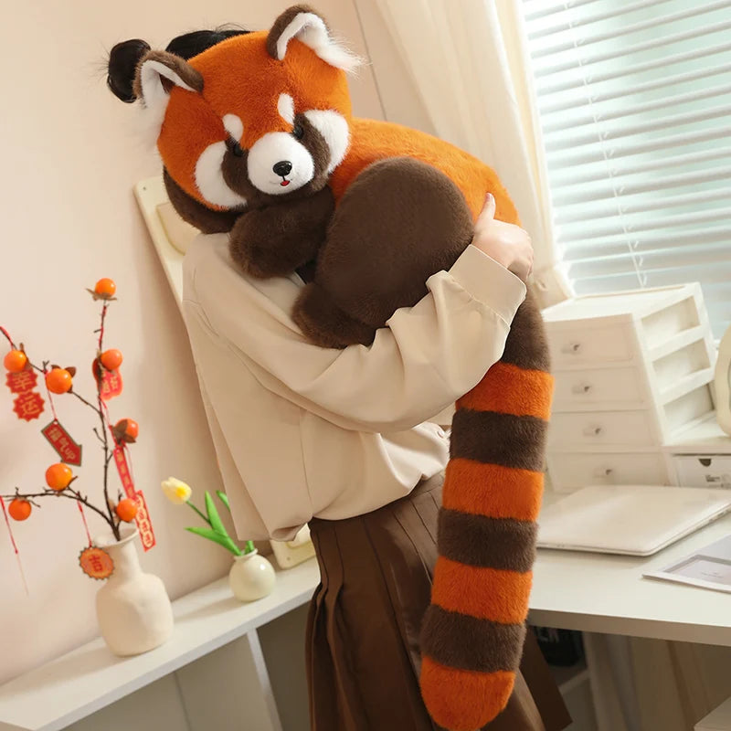 Cute Lying Red Panda Plush Toys 50/70/100cm