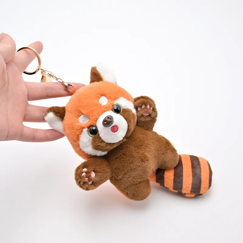 Cute Red Panda Plush Keychains 12cm