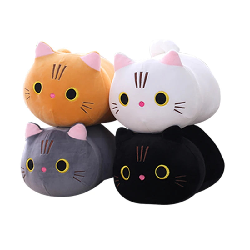 Cute  Cats Plush Pillow Toys 18-25cm (Black/White/Grey/Blue/Brown - 12 Styles)