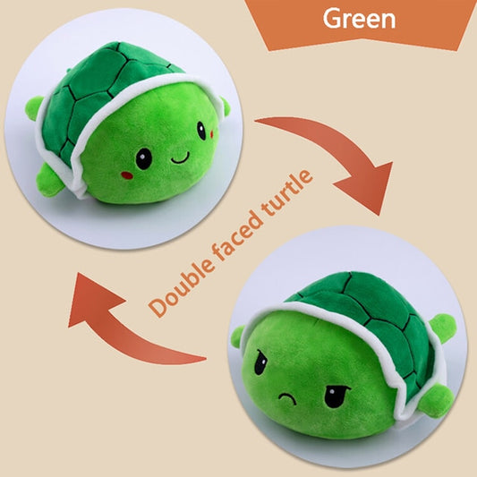 Reversible Turtle Plush Toys 15cm/25cm - Green/Grey/Blue/Pink/Purple/Orange