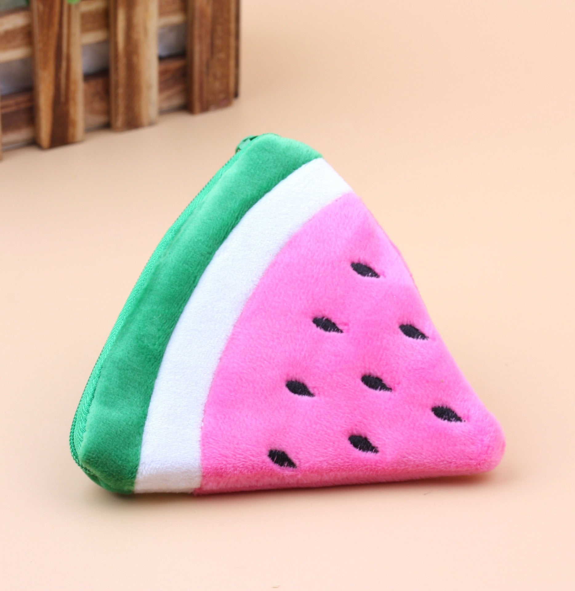 Fruit Coin Purse Plush Keychains - Orange/Strawberry/Watermelon/Pineapple