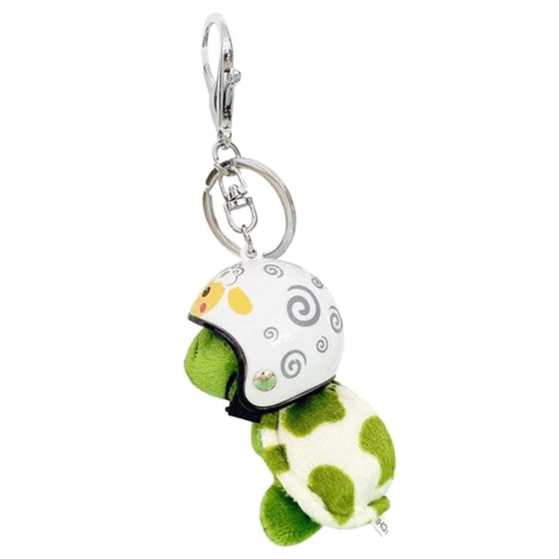 Cute Turtle/Bear With Helmet Plush Keychains - 18 Styles