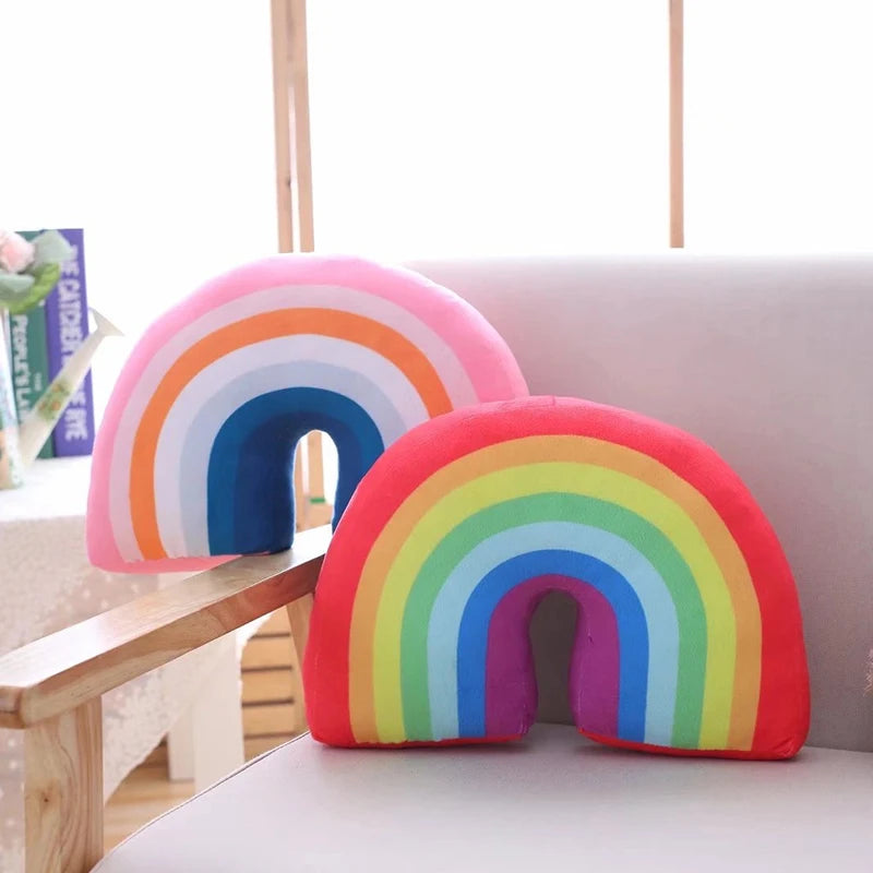 Rainbow U Shaped Plush Pillow Toys - 3 Styles