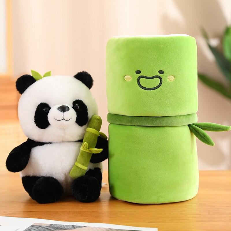 Panda and Bamboo Plush Toys 23cm