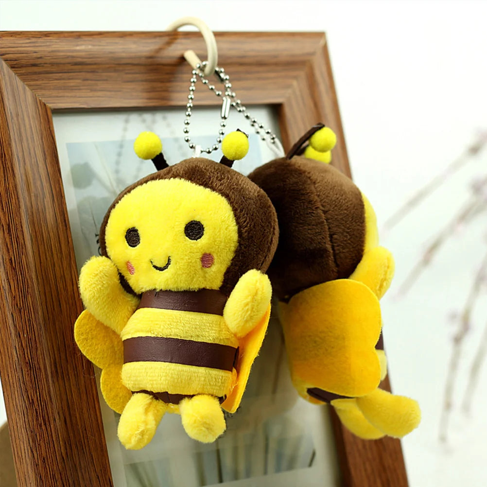 3pcs Set / Cute Bee Plush Keychains 11cm