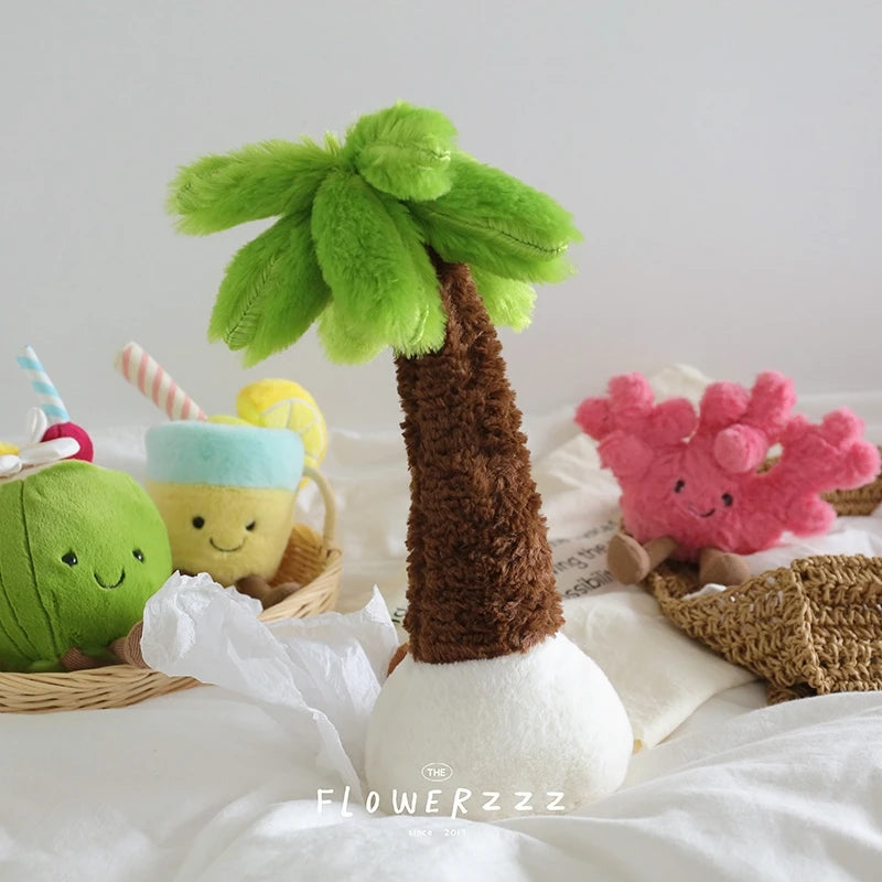 Cute Coconut/Lemonade/Red Coral/Palm Tree Plush Toys