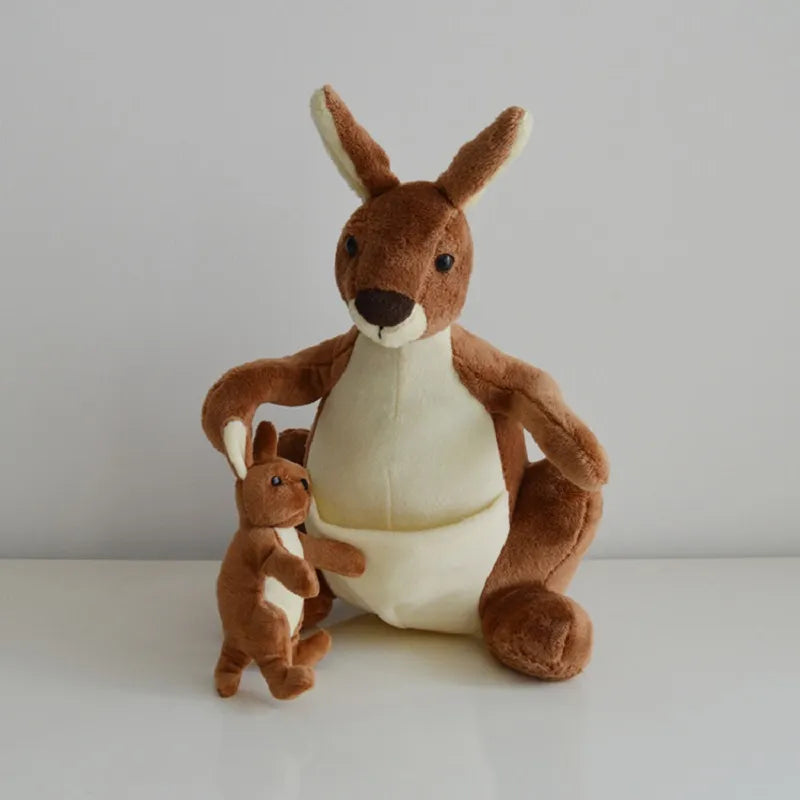 Kangaroo With Joey Plush Toys 25cm - Brown