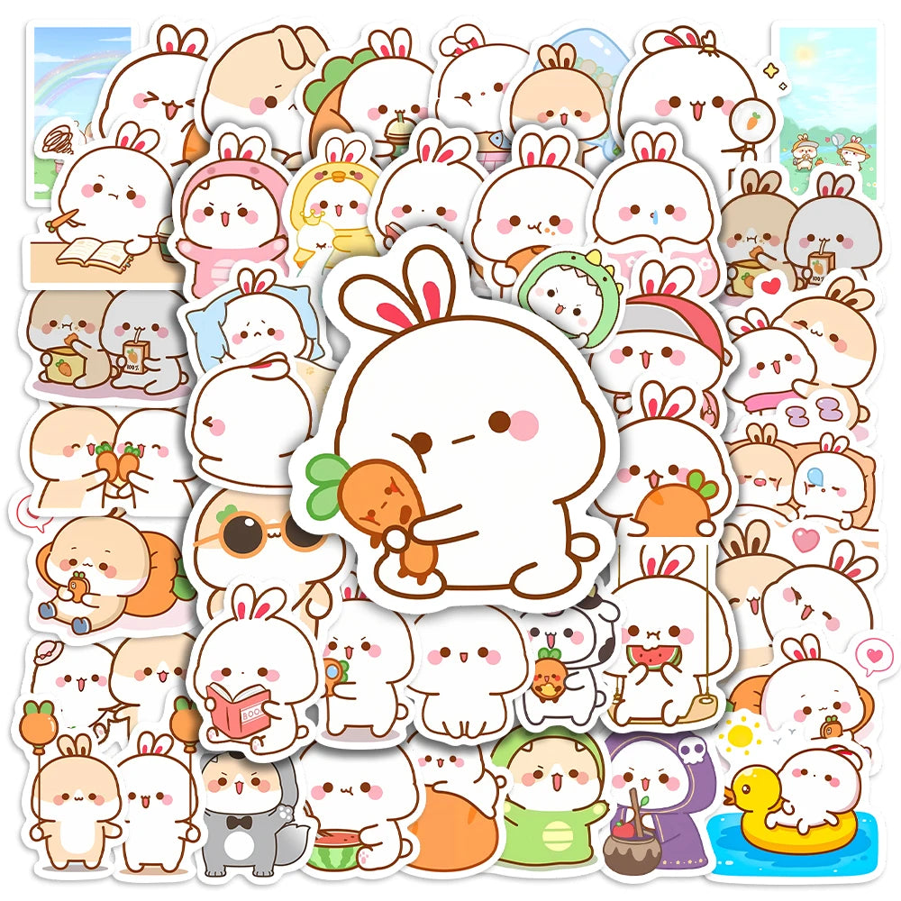 50 pcs Cute/Kawaii Bunny/Rabbit Stickers - V2