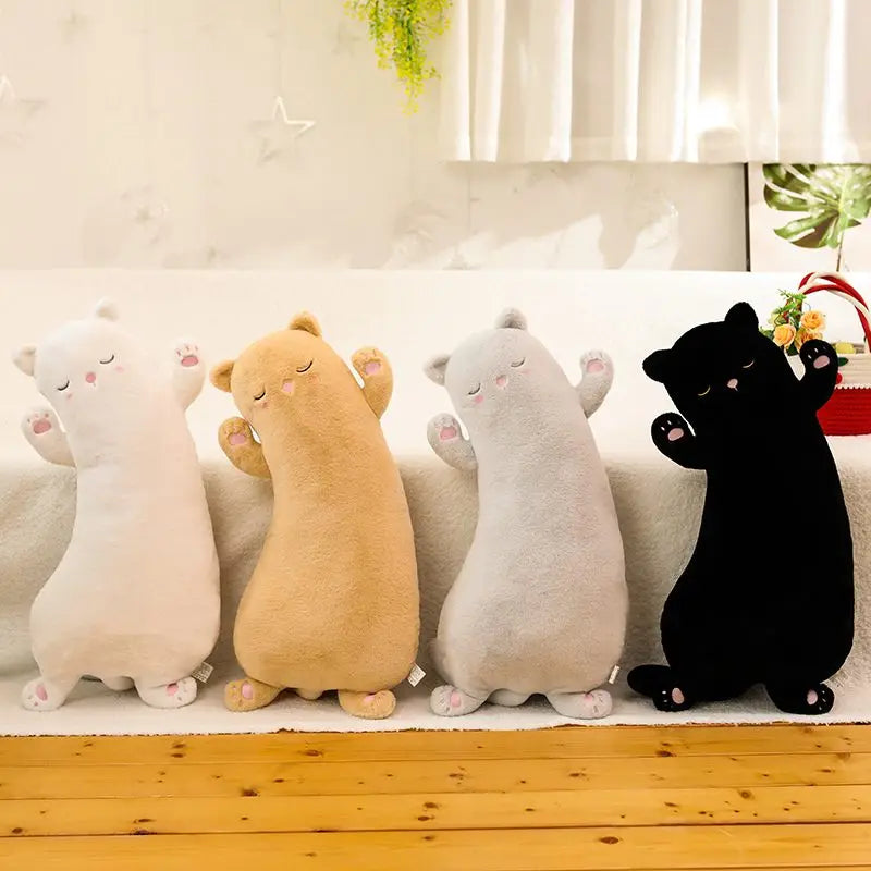 Cute Cat Pillow Plush Toys 65cm - Brown/White/Black/Grey