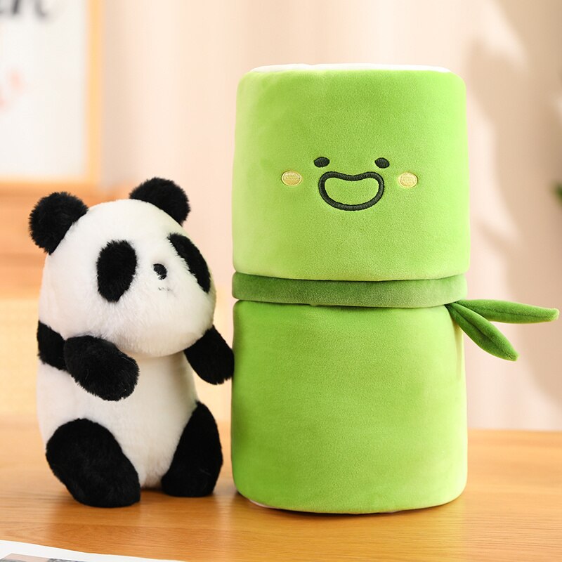 Panda and Bamboo Plush Toys 23cm