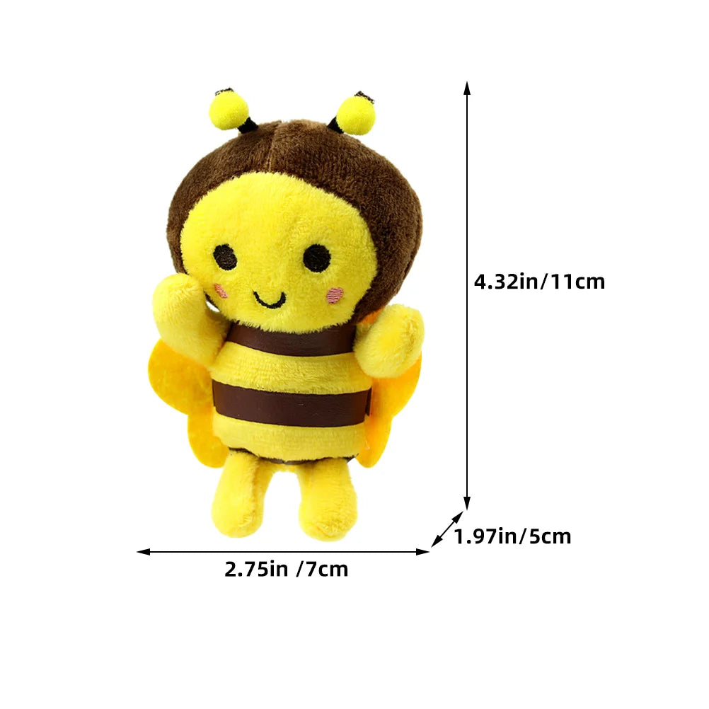 3pcs Set / Cute Bee Plush Keychains 11cm