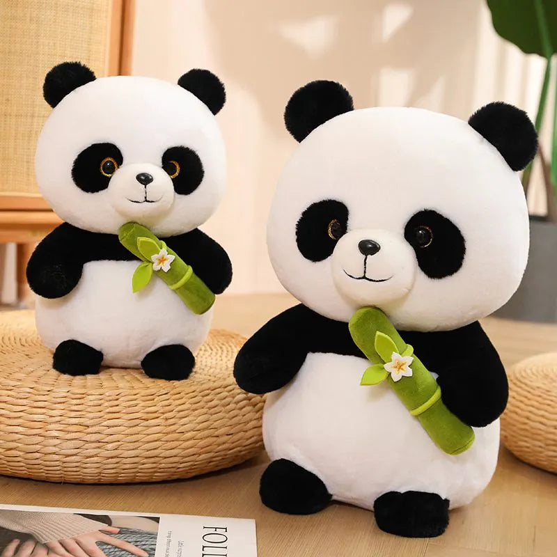 Cute Panda With Bamboo Plush Toys 25/35/45cm