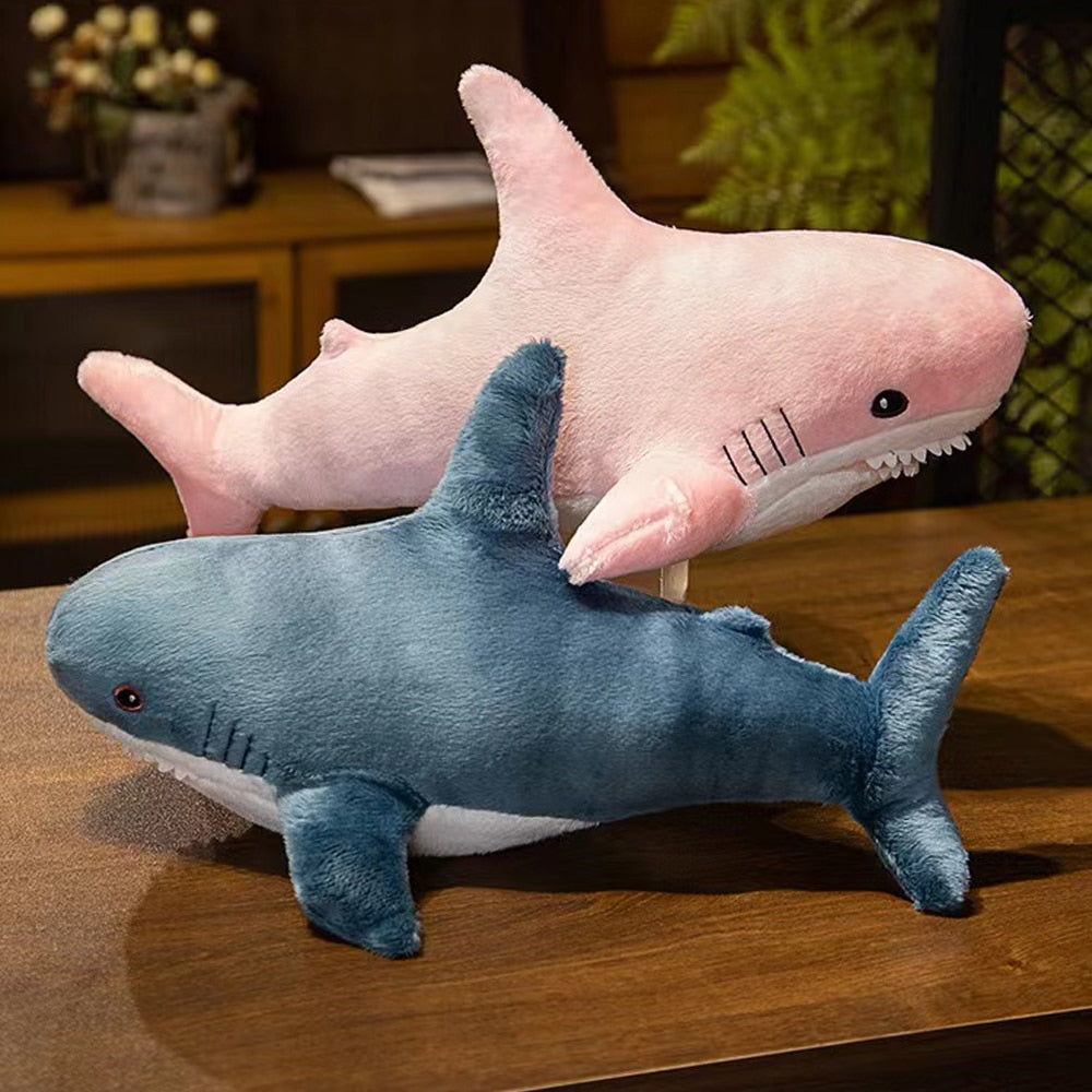 Shark Plush Toys 45/60cm - Multicolour/Rainbow/Grey/Pink/Blue