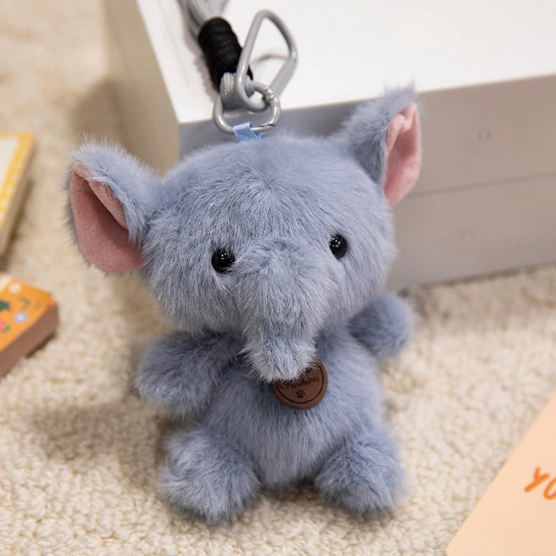 Cute Animal Plush Keychain 12cm - Pig/Cat/Dino/Elephant/Capybara/Duck/Panda/Rabbit/Penguin/Red Panda/Fox/Sloth