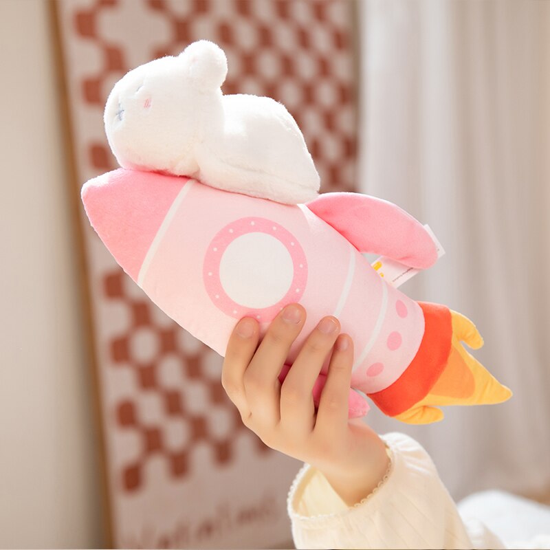 Cute White Bear With Star/Moon/Rocket Plush Toys - 4 Styles