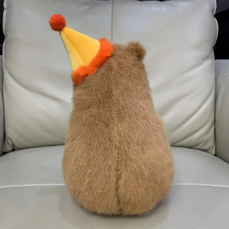 Cute Capybara With Happy Birthday Hat Plush Toys 23/33cm