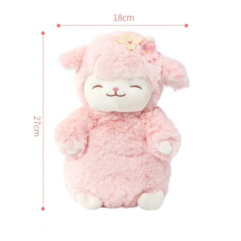 Cute Sheep/Lamb With Fruit Dress Up/With Flower/With Moon Plush Toys- White/Pink